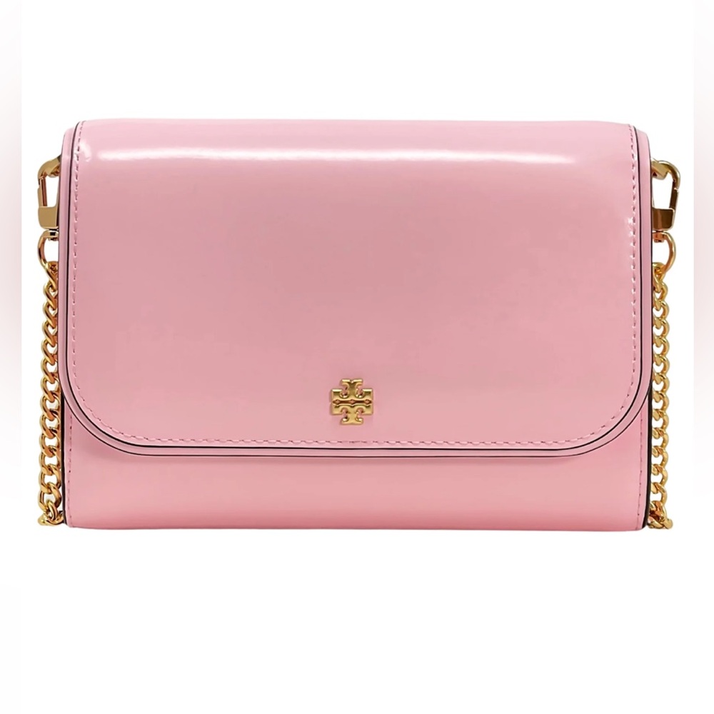 Tory Burch Emerson Chain Wallet Patent Leather Crossbody like new!!